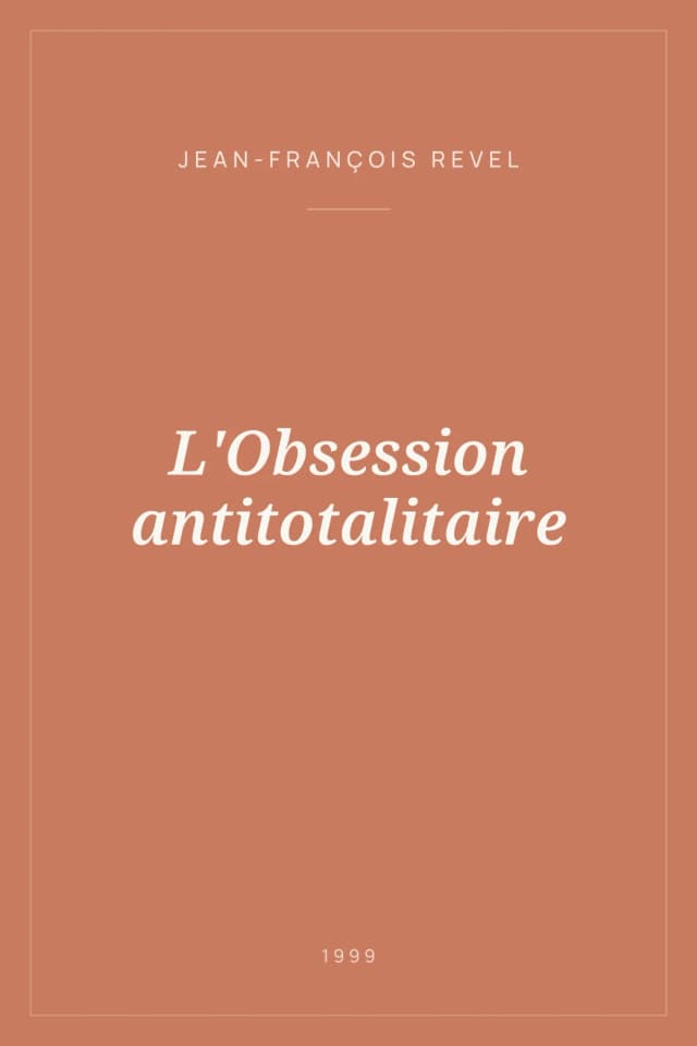 Portada de L'Obsession antitotalitaire