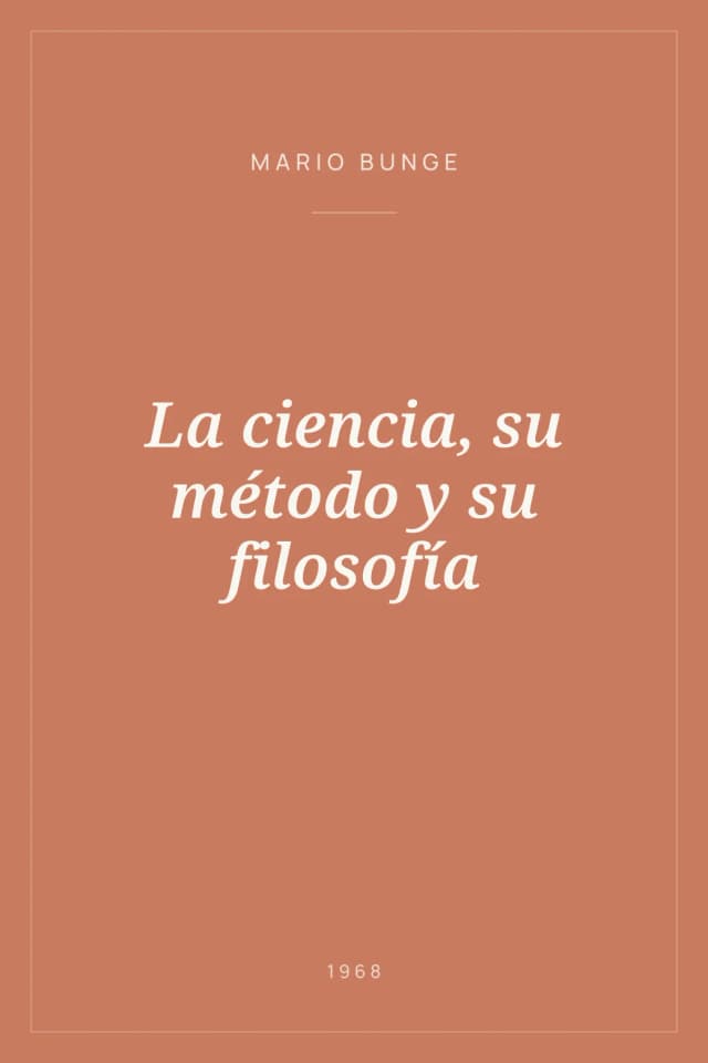 Portada de La ciencia, su método y su filosofía