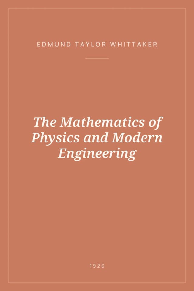 Portada de The Mathematics of Physics and Modern Engineering