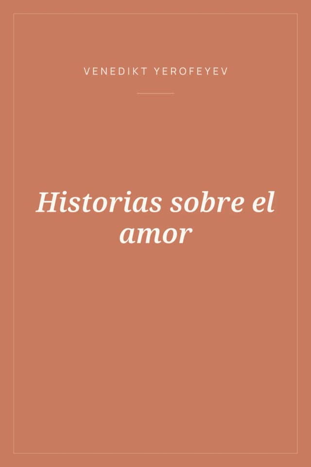 Portada de Historias sobre el amor