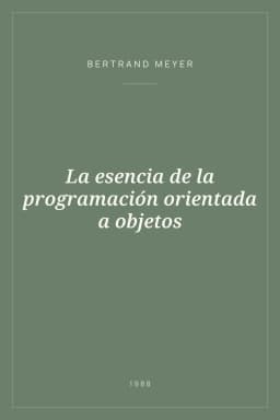 Portada de La esencia de la programación orientada a objetos