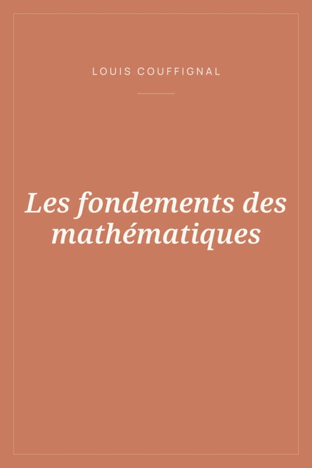 Portada de Les fondements des mathématiques