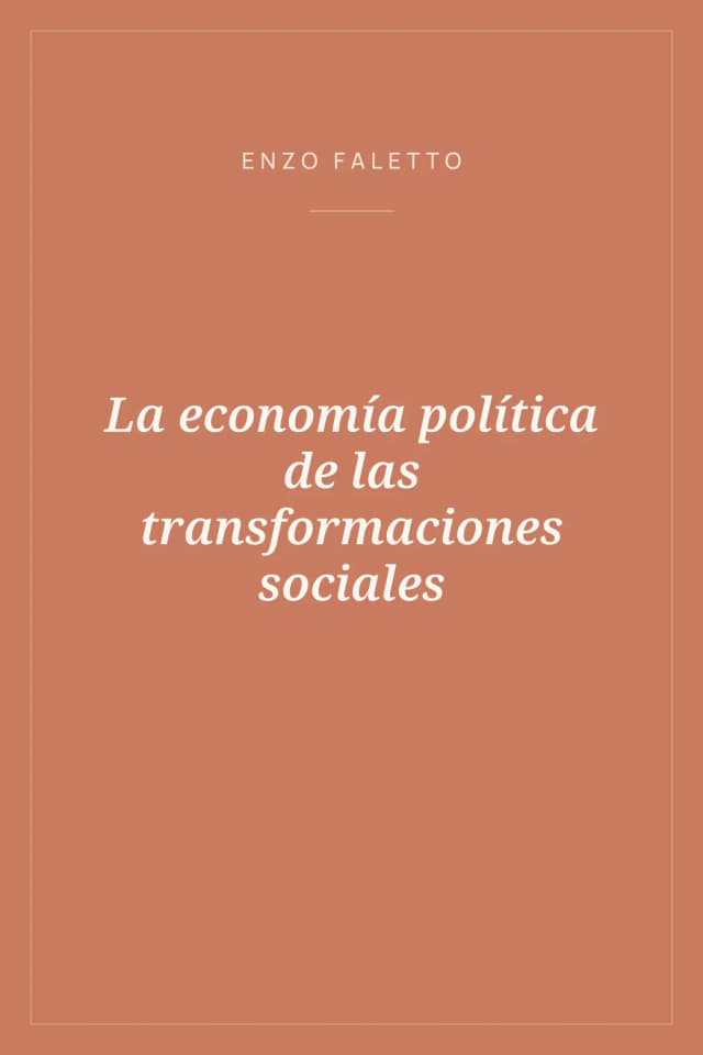Portada de La economía política de las transformaciones sociales