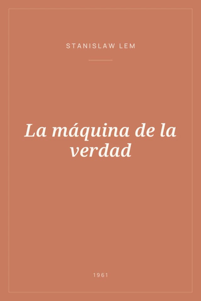 Portada de La máquina de la verdad