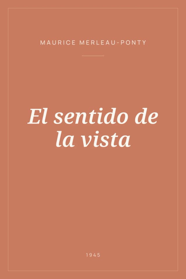 Portada de El sentido de la vista
