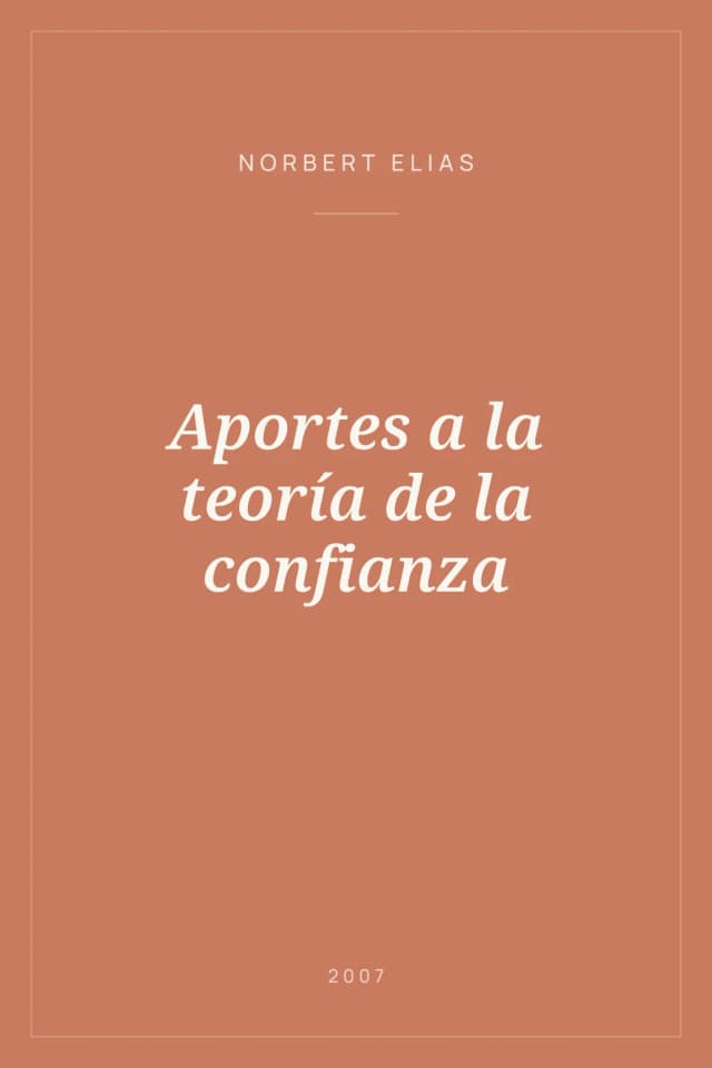 Portada de Aportes a la teoría de la confianza