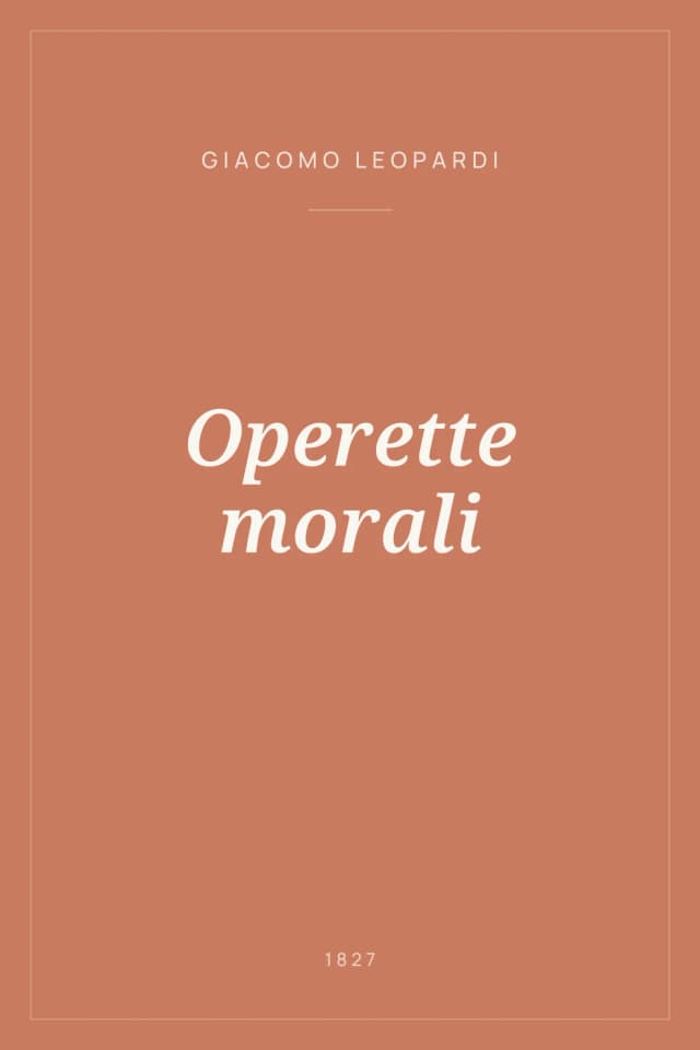 Portada de Operette morali