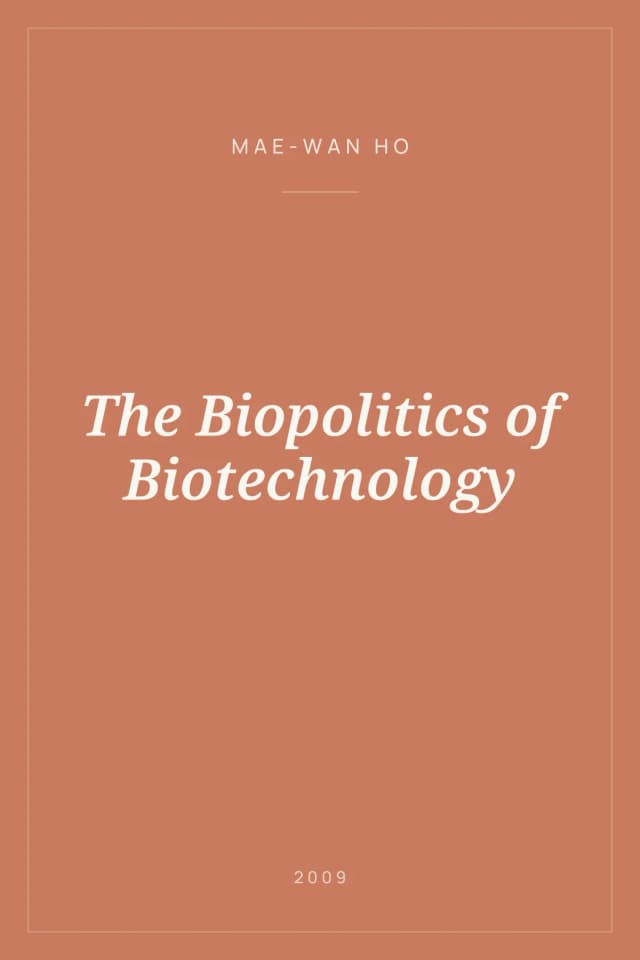 Portada de The Biopolitics of Biotechnology