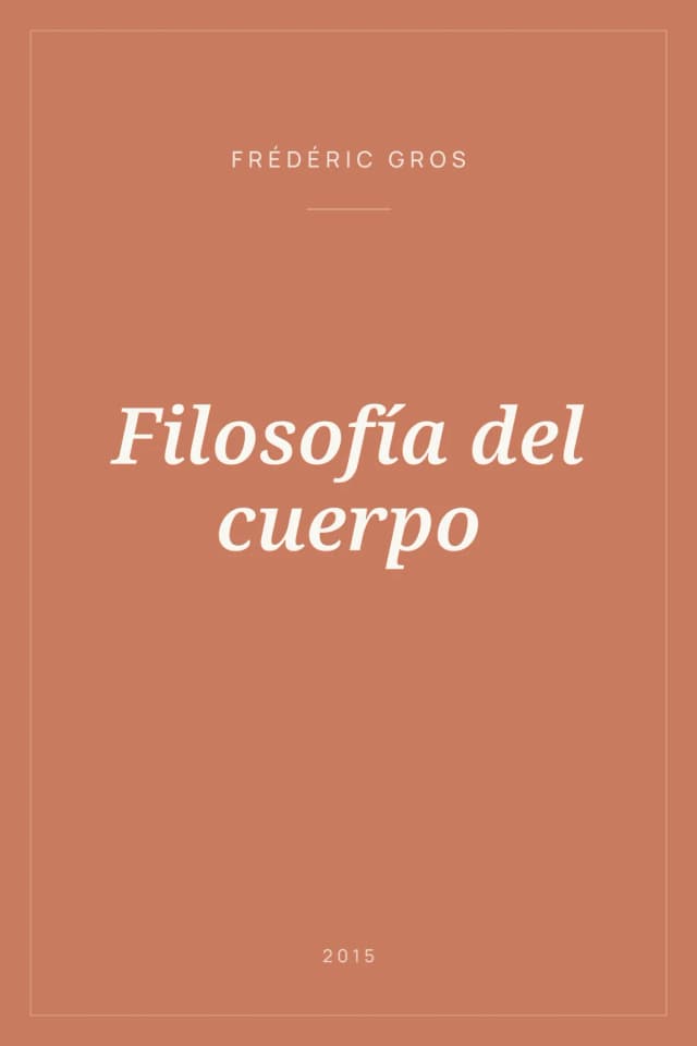 Portada de Filosofía del cuerpo