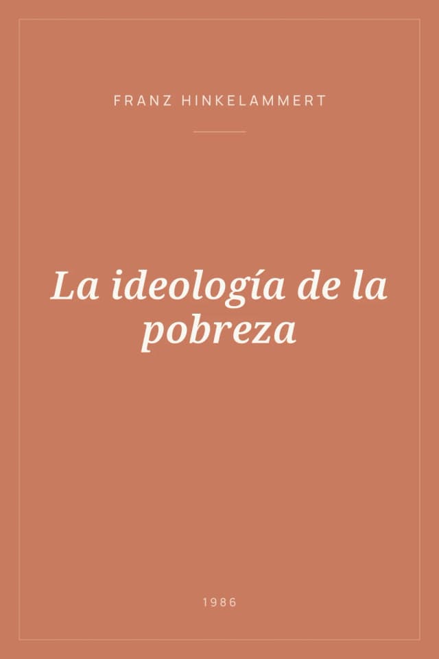 Portada de La ideología de la pobreza