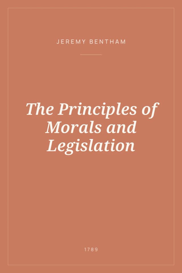 Portada de The Principles of Morals and Legislation