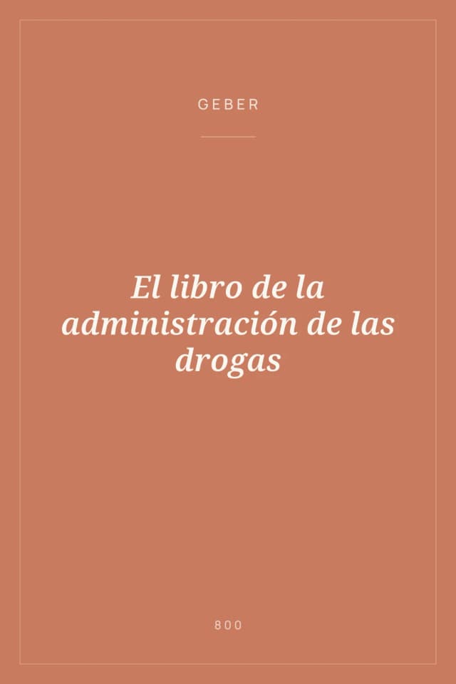 Portada de El libro de la administración de las drogas