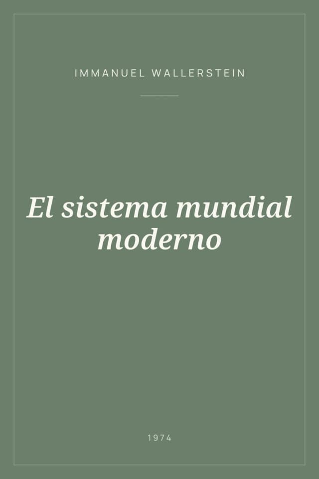 Portada de El sistema mundial moderno