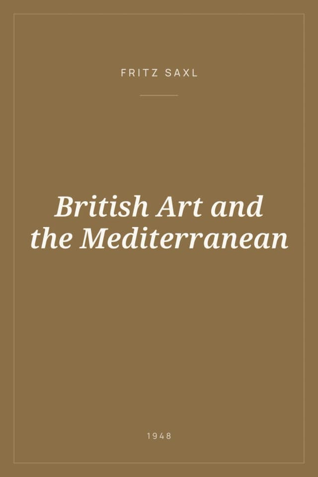 Portada de British Art and the Mediterranean