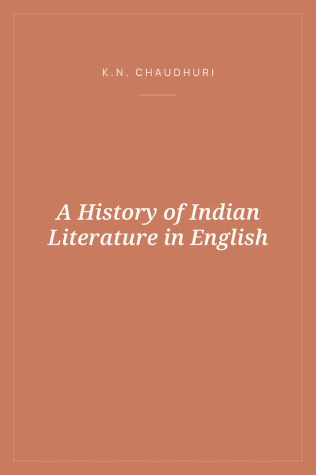 Portada de A History of Indian Literature in English