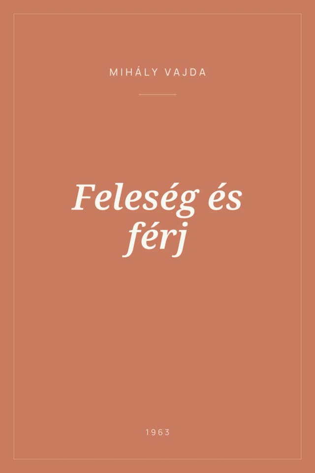 Portada de Feleség és férj