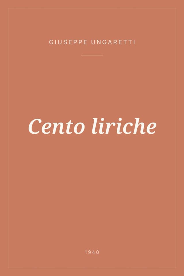 Portada de Cento liriche