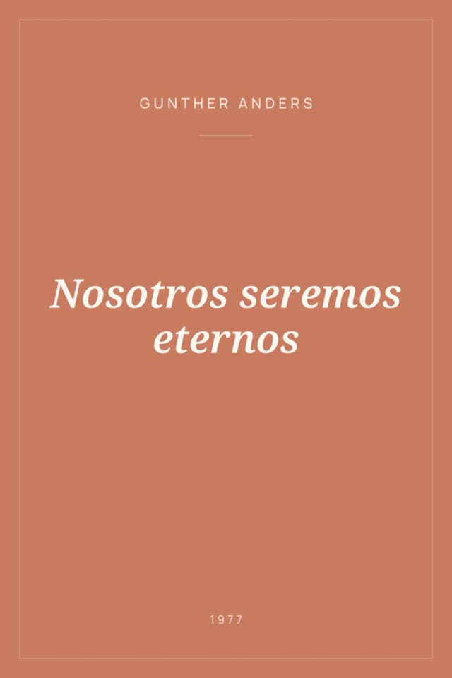 Portada de Nosotros seremos eternos