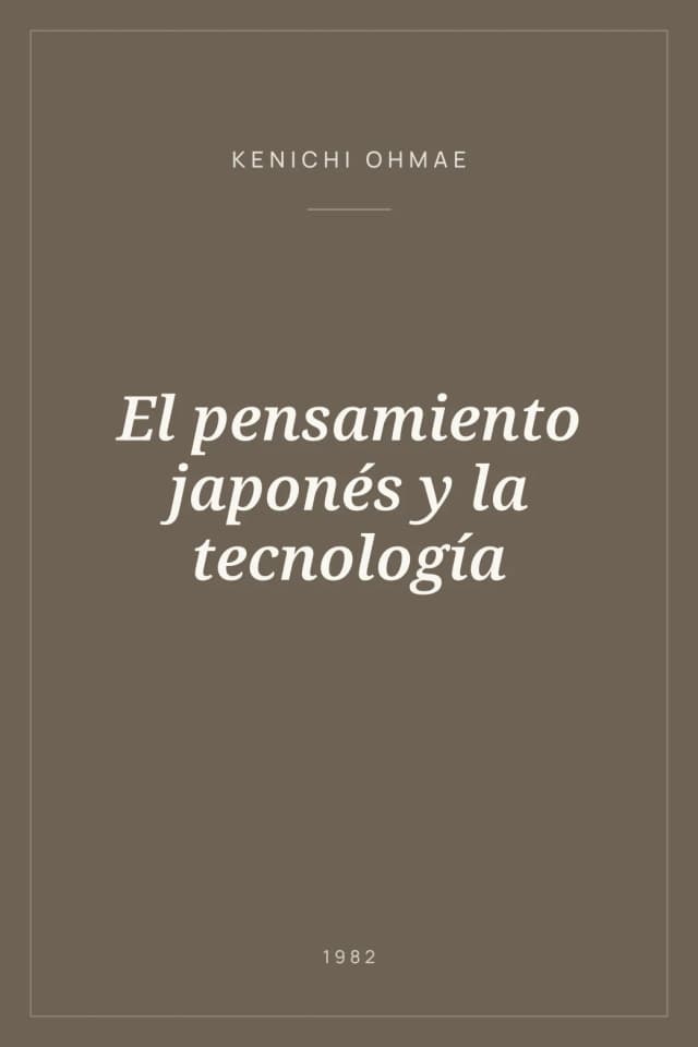 Portada de El pensamiento japonés y la tecnología