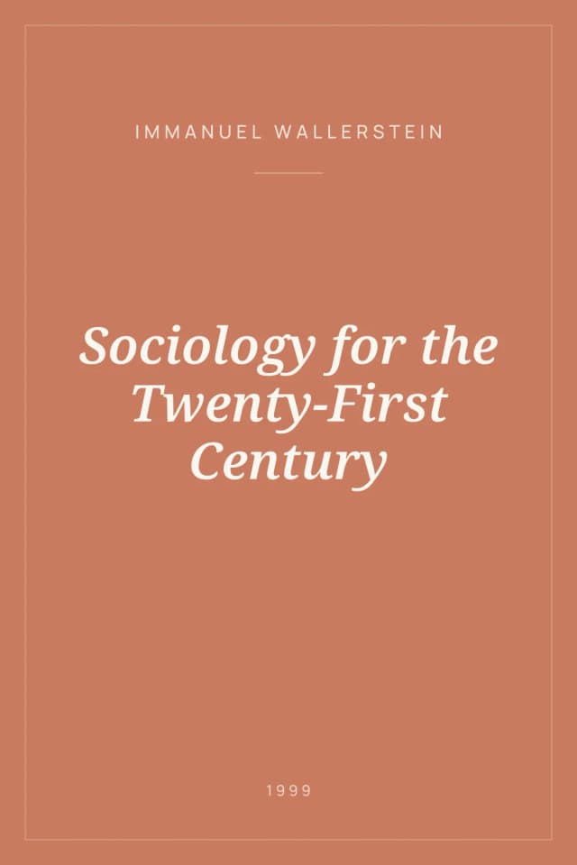 Portada de Sociology for the Twenty-First Century