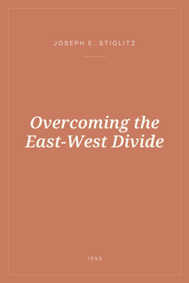 Portada de Overcoming the East-West Divide