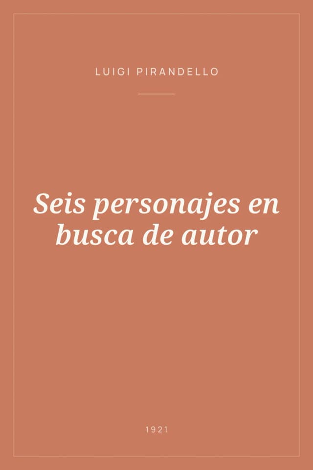 Portada de Seis personajes en busca de autor