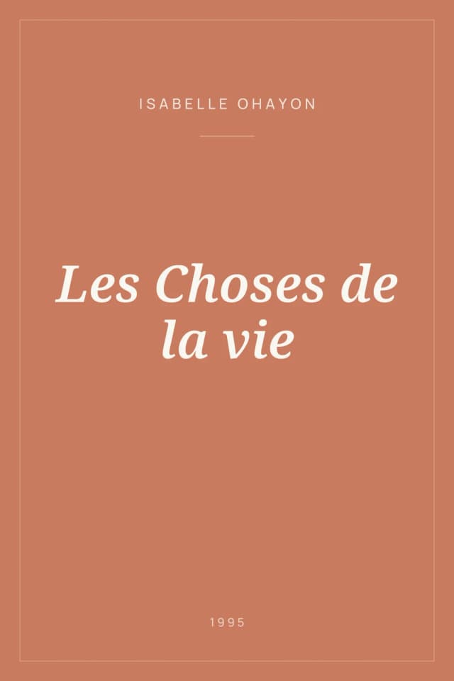 Portada de Les Choses de la vie