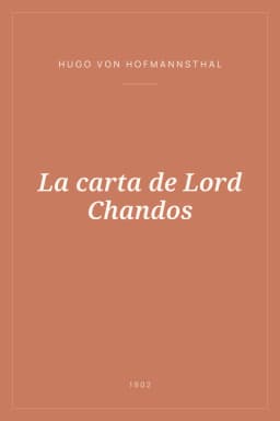 Portada de La carta de Lord Chandos