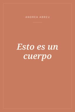 Portada de Esto es un cuerpo