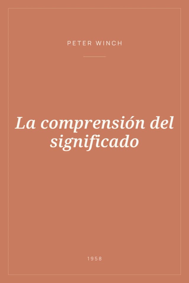 Portada de La comprensión del significado