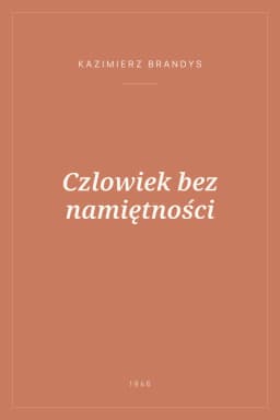 Portada de Czlowiek bez namiętności