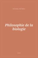 Portada de Philosophie de la biologie