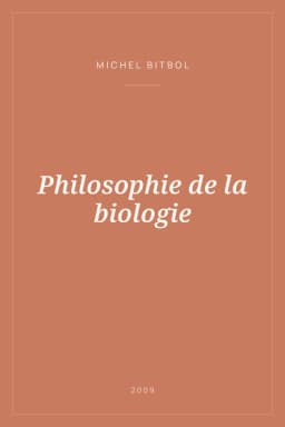 Portada de Philosophie de la biologie