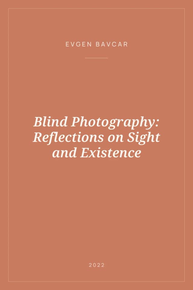 Portada de Blind Photography: Reflections on Sight and Existence
