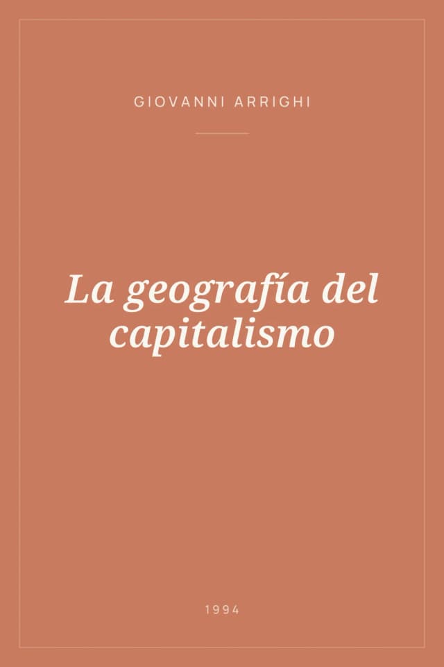 Portada de La geografía del capitalismo