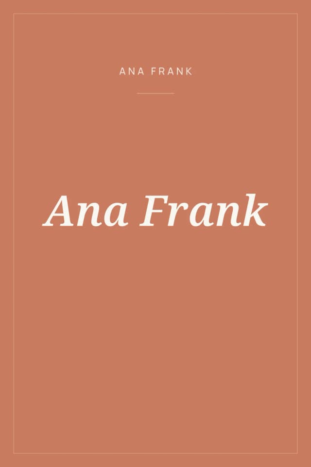Portada de Ana Frank