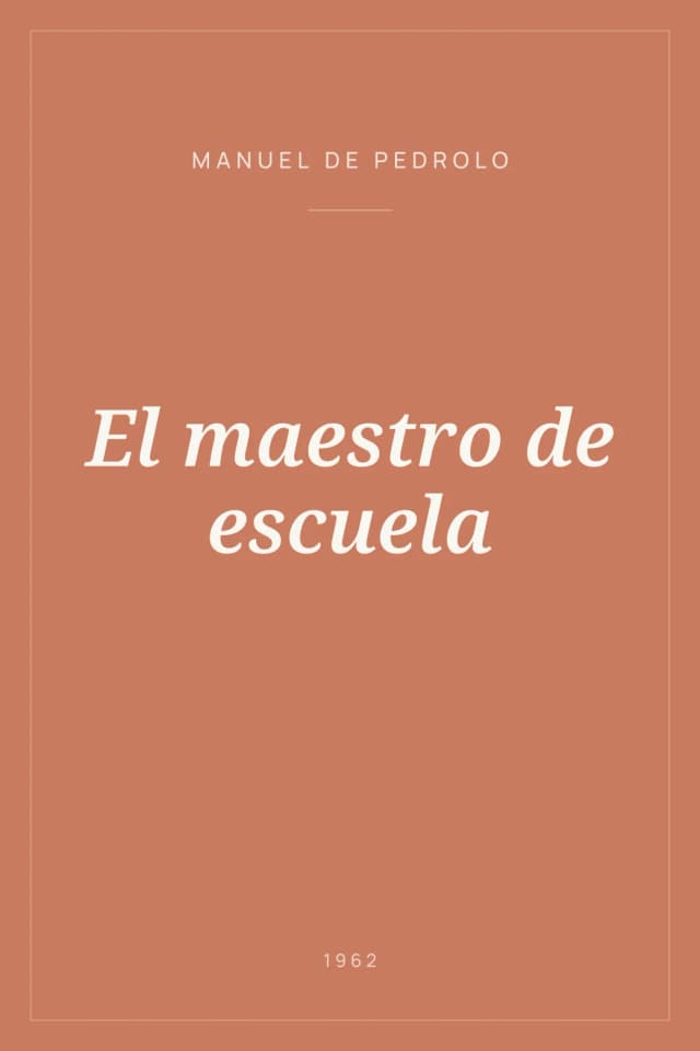 Portada de El maestro de escuela