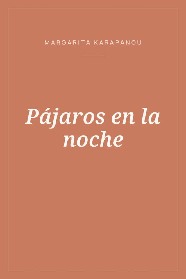 Portada de Pájaros en la noche