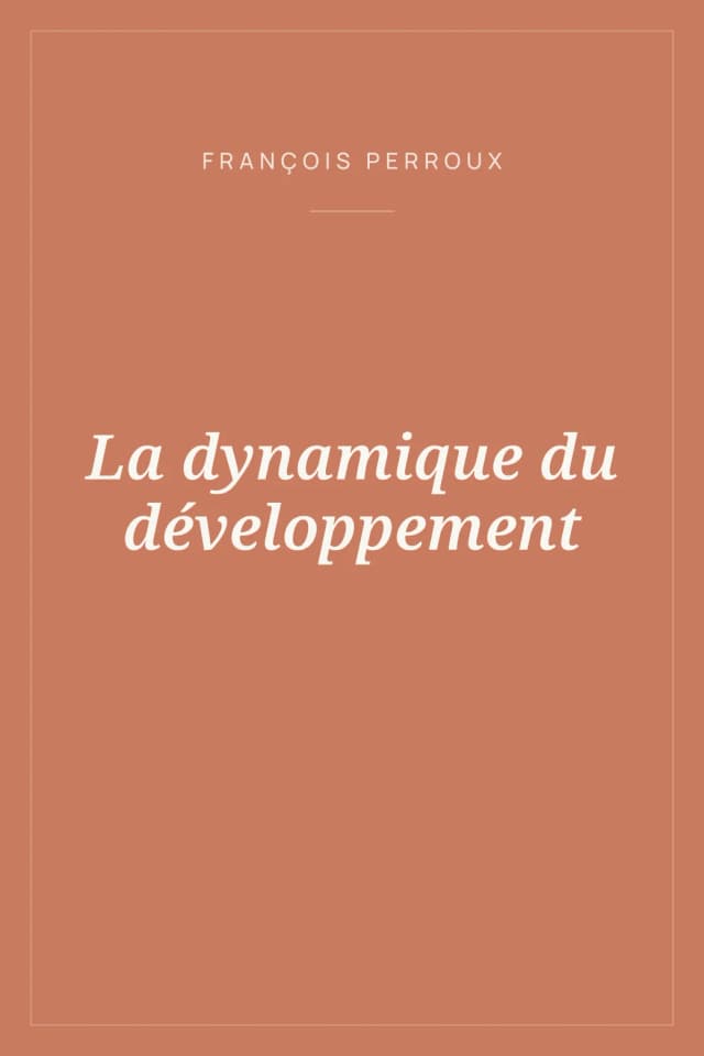 Portada de La dynamique du développement