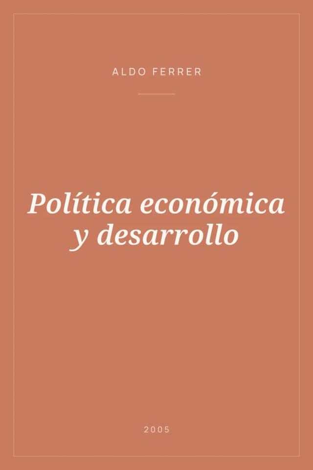 Portada de Política económica y desarrollo