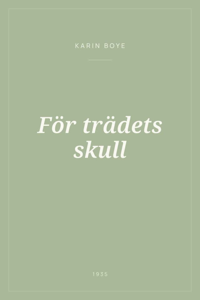 Portada de För trädets skull