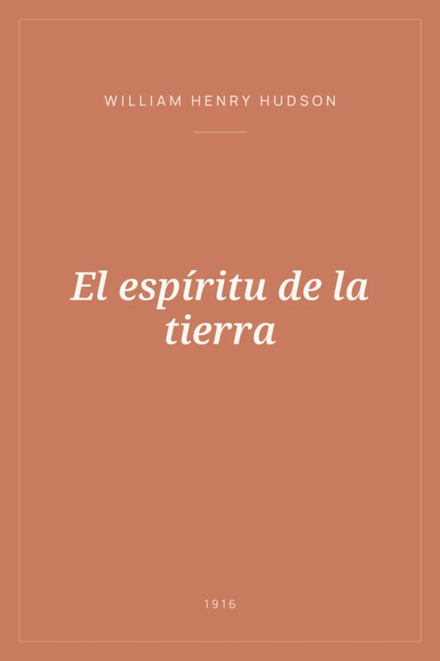 Portada de El espíritu de la tierra