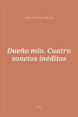 Portada de Dueño mío. Cuatro sonetos inéditos