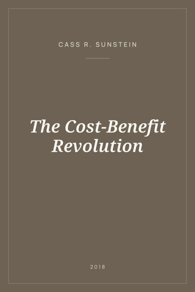 Portada de The Cost-Benefit Revolution