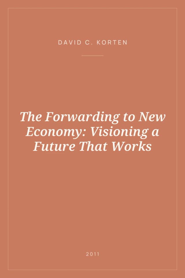 Portada de The Forwarding to New Economy: Visioning a Future That Works