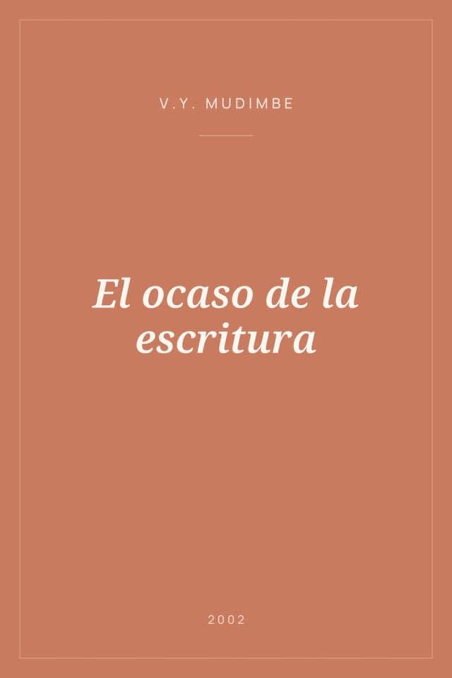 Portada de El ocaso de la escritura