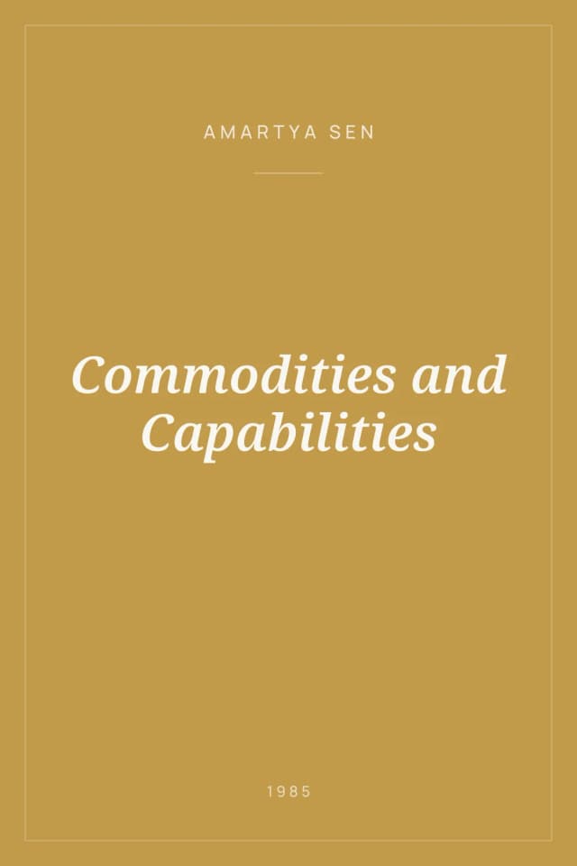 Portada de Commodities and Capabilities