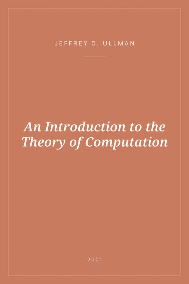 Portada de An Introduction to the Theory of Computation