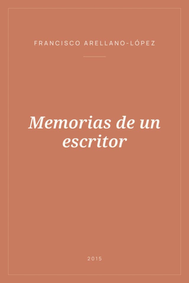 Portada de Memorias de un escritor