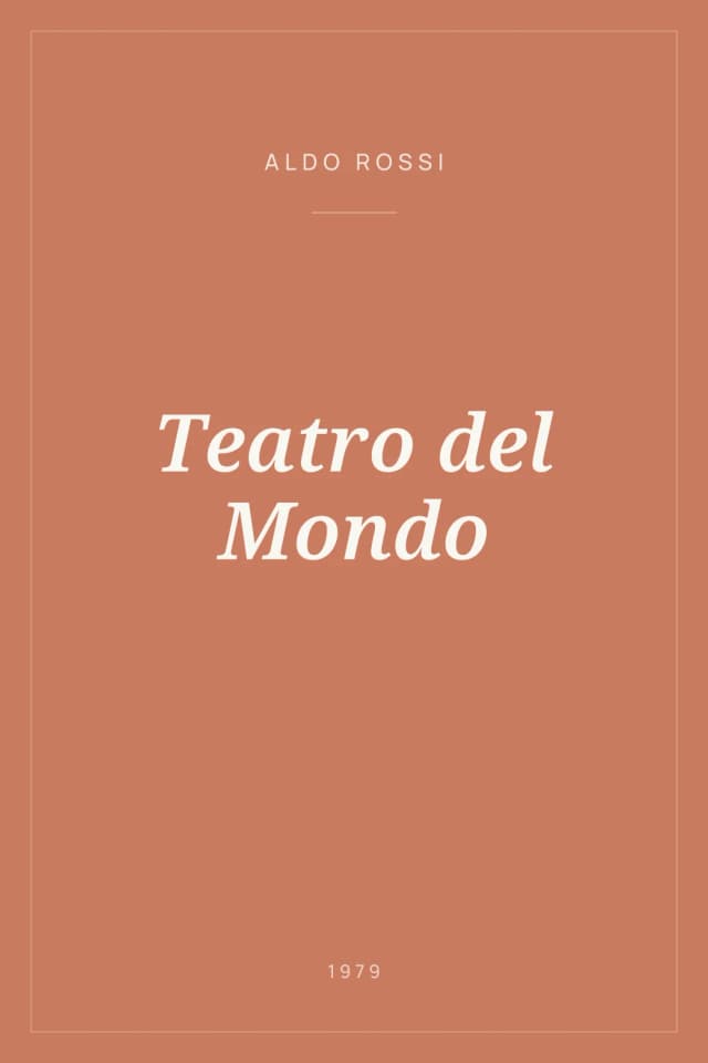 Portada de Teatro del Mondo